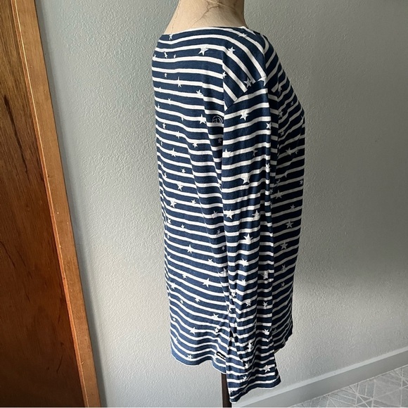 UNIFORM EXPERIMENT x FRAGMENT sz 2 M Long Sleeve Striped Blue Boatneck T… - Picture 6 of 10